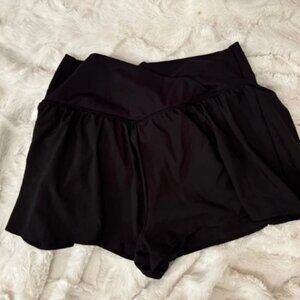 black athletic shorts